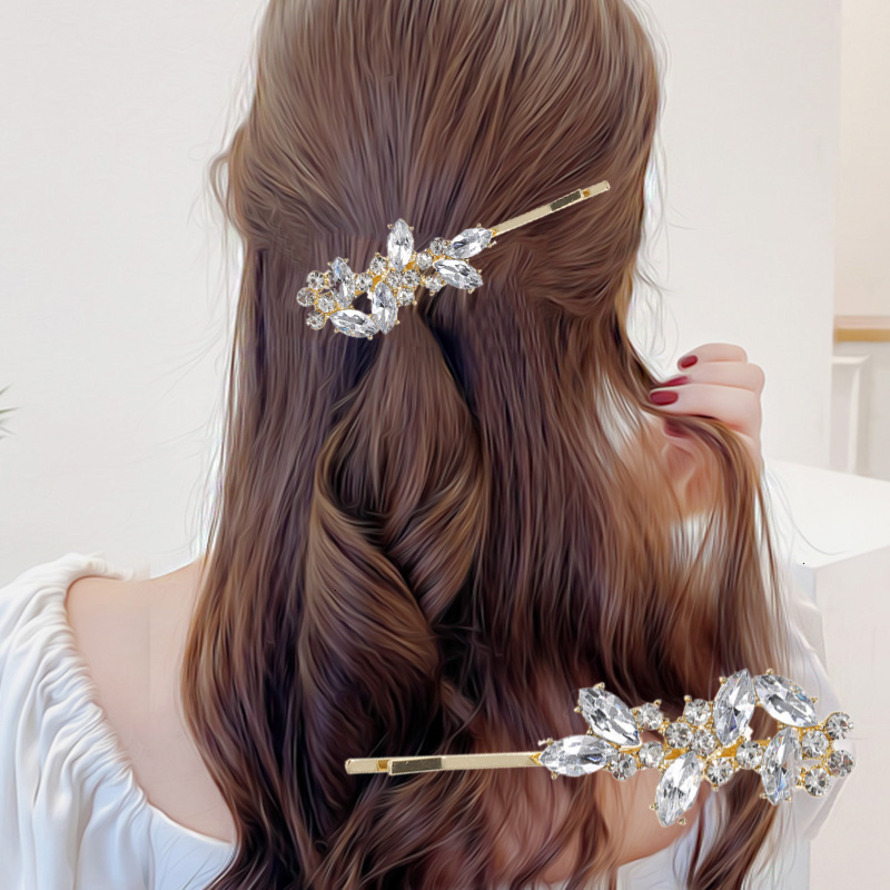 Korean Style High-End Rhinestone Back of Head Hairpin Bun Large Horizontal Clip Hair Accessory SY-8133