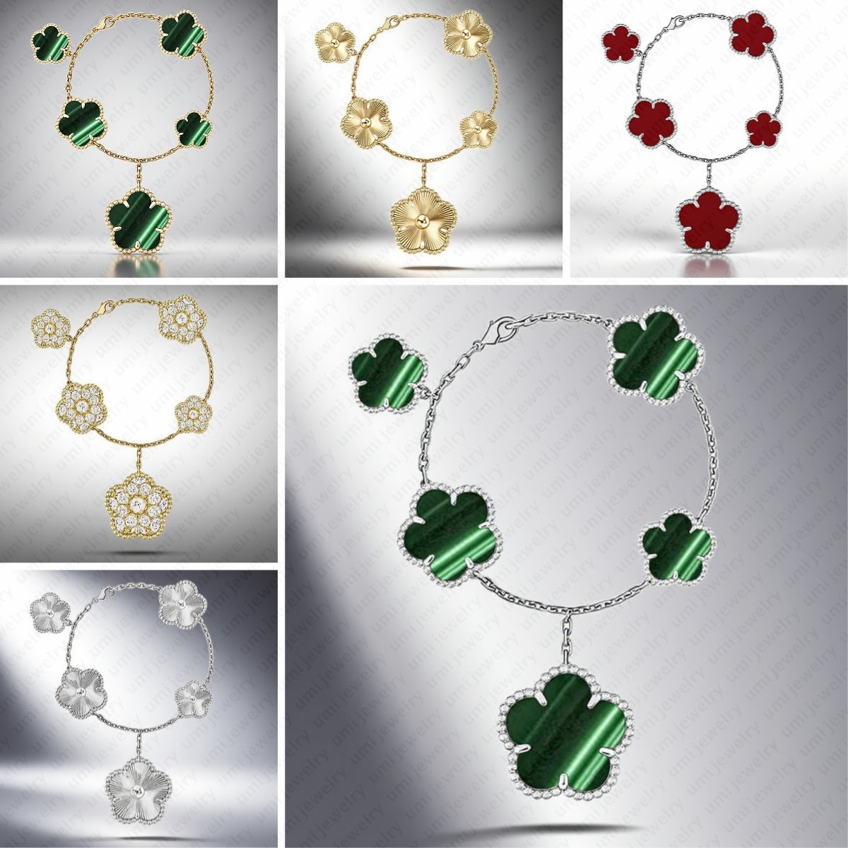 designer bracelet luxury designer jewelry charm bracelet jewelry Vintage flower pendant bracelets clover charm silver bracelet gold bangle womens jewelry gifts