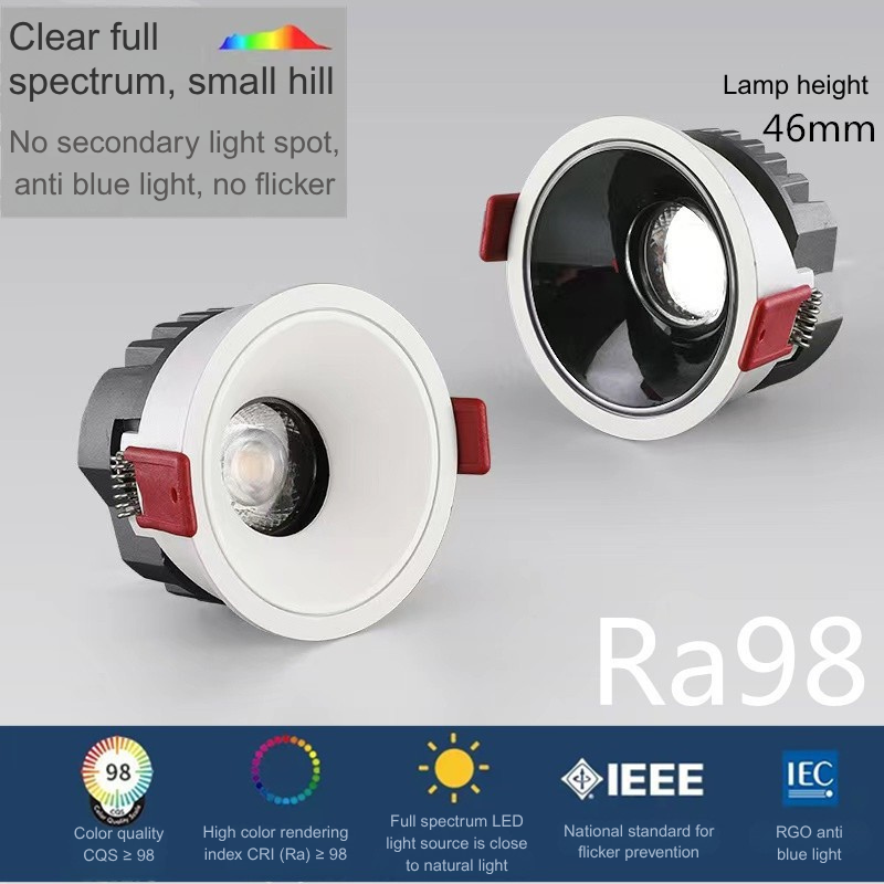 Ultra-thin anti-glare spotlights, embedded led hole lights, low-profile home living room wall-washing lights, new special offer, adjustable dimming 37