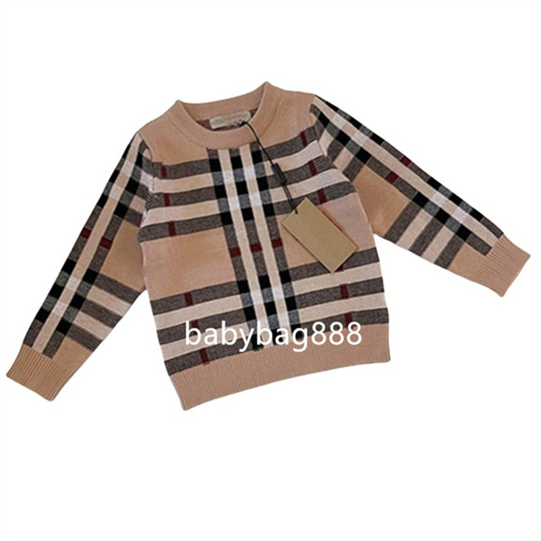 New kids sweater designer girls and boys hooded pullover sweater for autumn and winter round neck classic children's knit sweater size 90-160cm SS2