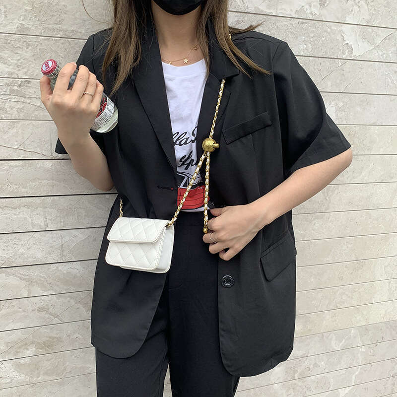 Designer Bags Luxury Handbags Gold Beaded Spherical Waist Design Mini Lipstick Chain 2025 New Tiny Style Quilted Shoulder Crossbody Women's Purse