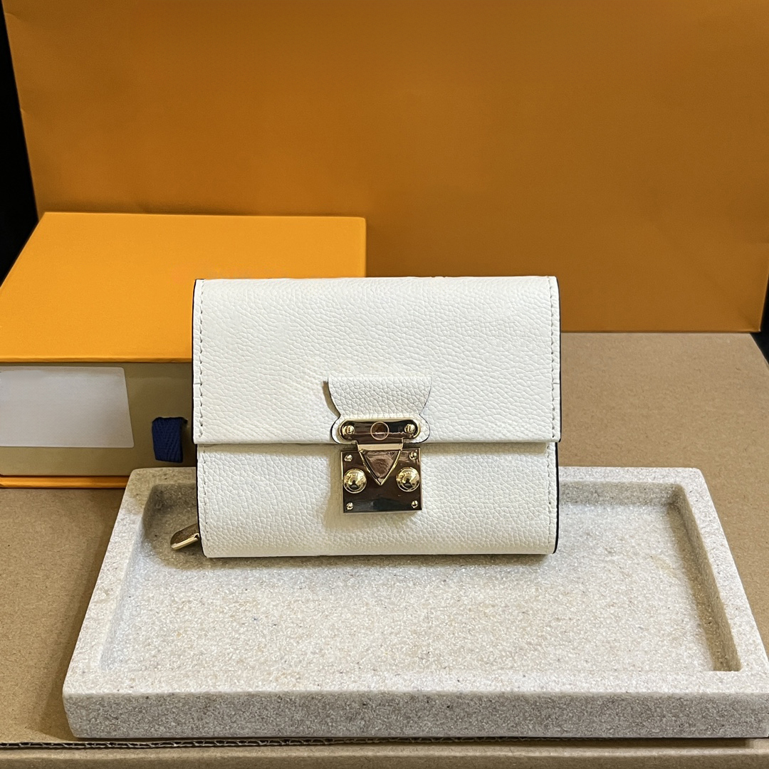 2026 Luxury bags Designer bag coin purse Women Short Wallet Woman Purse Original Box Card Holder Ladies Handbag Checked Flower A80880