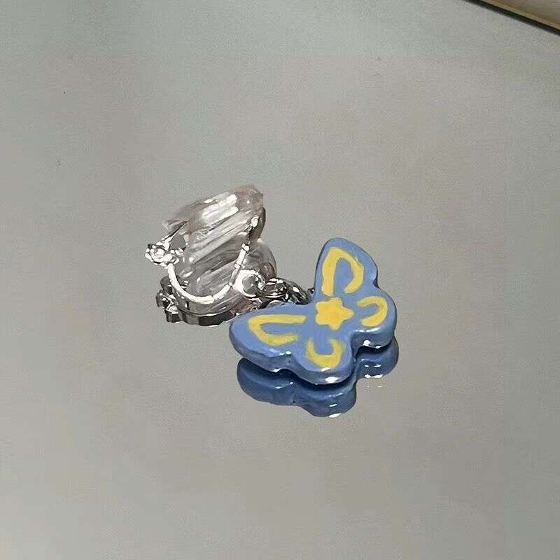 Sweet and lovely butterfly Earrings for Women Jewelry Charm Tiny Opal Moon Star Earrings Star White Fire Opal Stud Earring Petite Minimalist