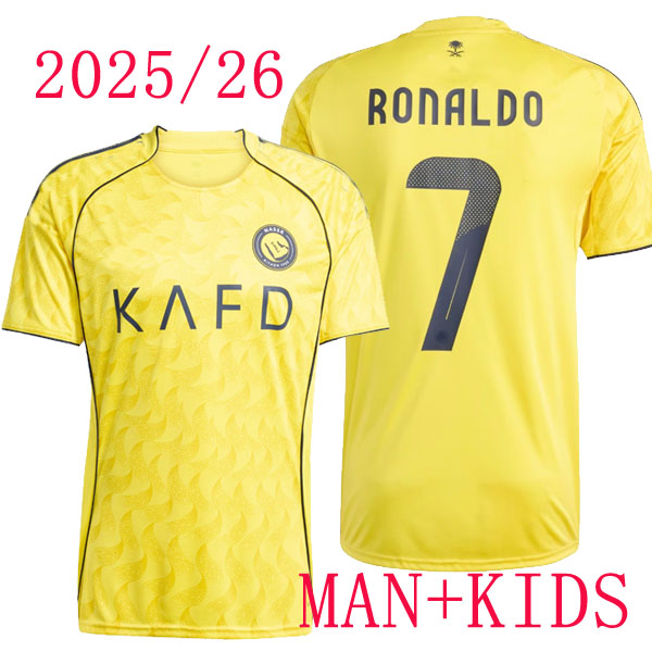 2025 Al-Nassr soccer jerseys home away OTAVIO 25 LAPOTE 27 BROZOVIC 77 RONALDO 7 MANE 10 BENTO 24 25 26 JERSEY AI NASSR football shirts man kids COMAN JoAo FElix