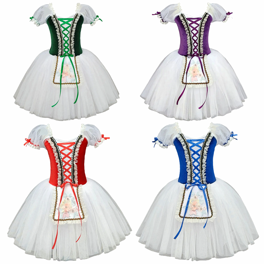 Children's ballet skirt girls' dance skirt Giselle ballet skirt school dance program practice costume stage collective performance costume