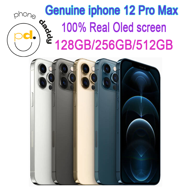 Genuine Apple iPhone 12 Pro Max Cellphone 128GB ROM 6.7" Original OLED RAM 6GB A14 Bionic IOS NFC Unlocked 5G Mobilephone Support Face ID