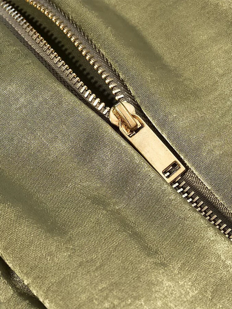 TRAF European and American style summer fashion trend solid color womens clothing series puff sleeve pilot jacket 250822