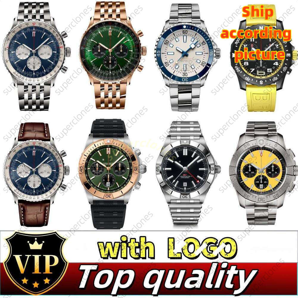 Breitlngity Watch Designer Elegant Mens Timepiece Watch Man Watch High Quality Navitime Chronograph Leather Bands Watch Movement Automatic Quartz Watch 86a