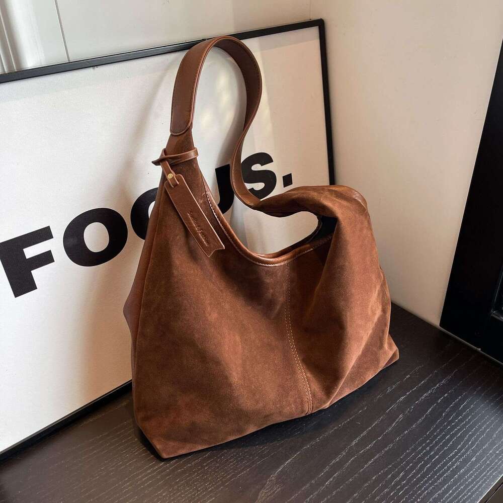 Designer Bag Luxury Bag Suede Patchwork PU Women's Shoulder Bag 2025 Trend Hobo Large Capacity Commuter Simple Lightweight Shoulder