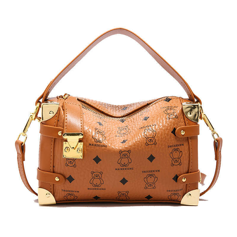 New Handheld Soft Box High-end Fashion Print Color-blocking Light Luxury Handbag Single Shoulder Crossbody Women's Bag