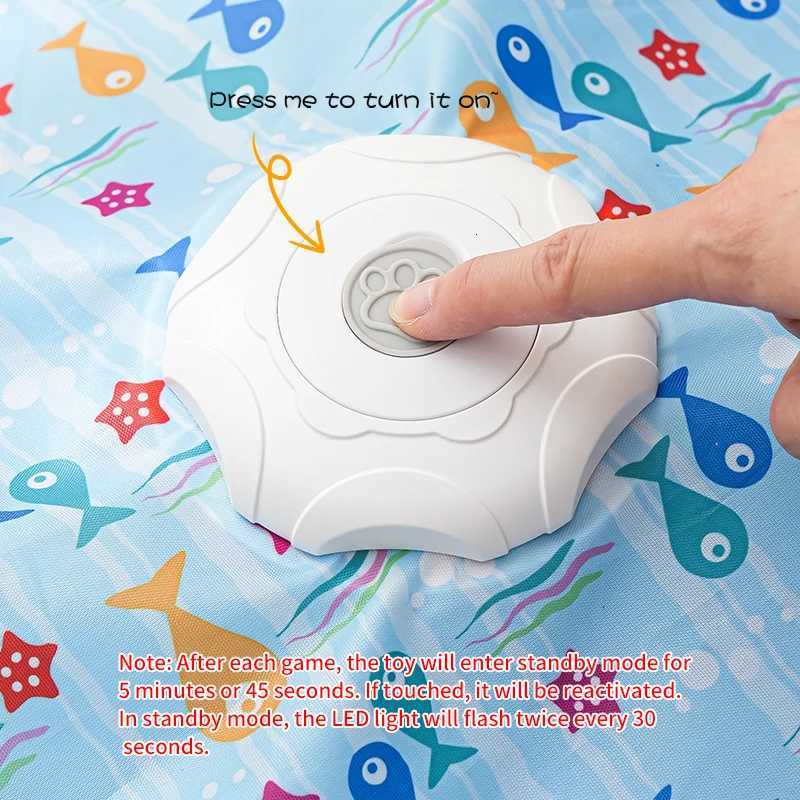 Cat Toys Interactive Hide and Seek Cat Toy with Mouse Squeaky Motion Activated Moving Concealed Feathers Kitten Teaser Toy XJ250823