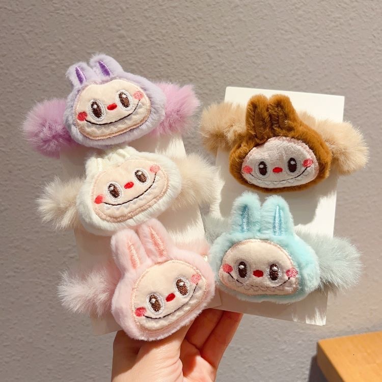 New Cartoon Labubu Plush Hair Llip, Cute Headband, Sweet and Undamaged Hair Accessory for Children