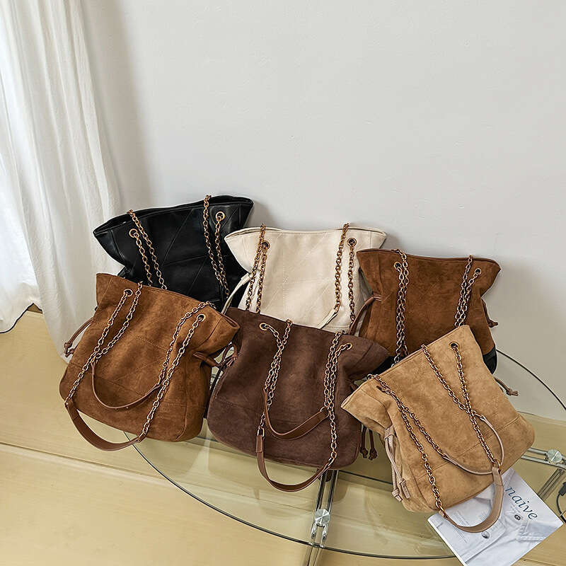 Designer Bag Luxury Bag Suede Single Shoulder For Women 2025 New Versatile Tote Commuter Large Capacity Drawstring Bucket