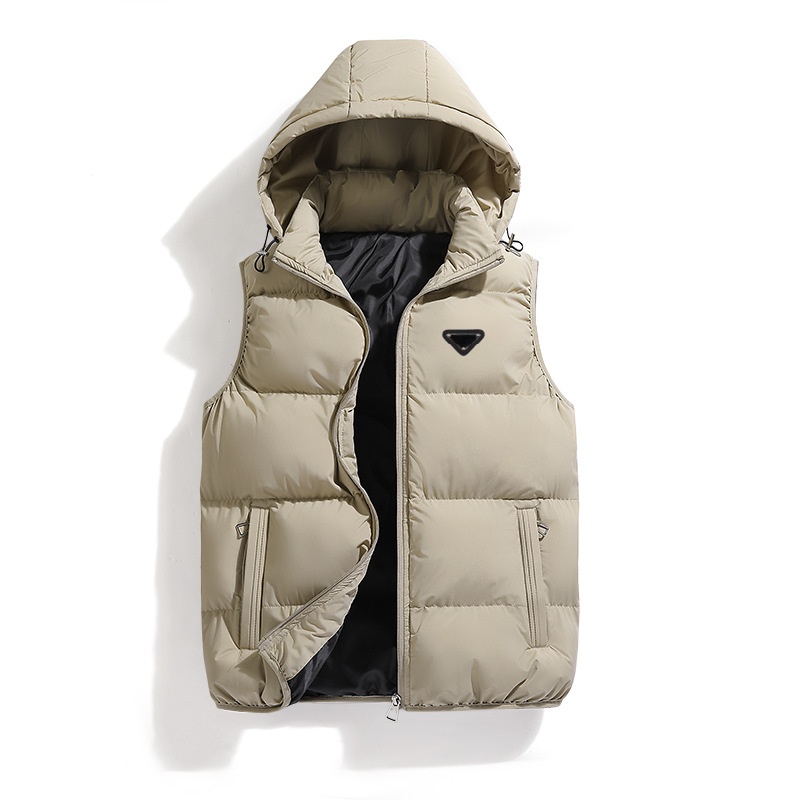 Mens Waistcoat Winter Down Cotton Vests Designer Puffer Coats Vest Unisex Couple Bodywarmer Womens Jacket Sleeveless Outdoor Warm Thick Outerwear Black Clothes