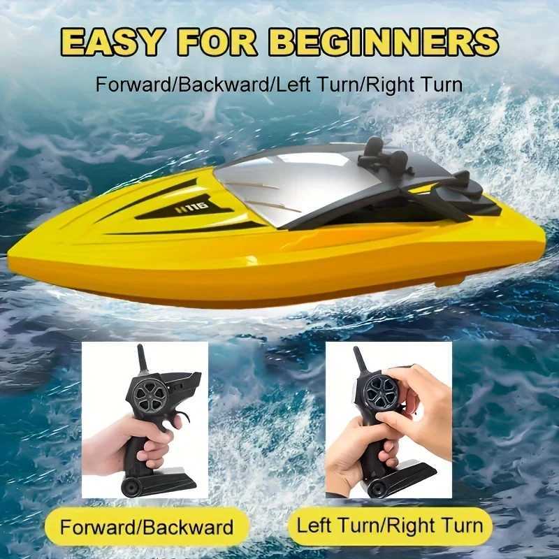 H116 2.4GHz RC Boat aquatic Toys Waterproof High Speed Electric Remote Control Racing Boat Speedboat For Boys Kids Birthday Gift L250822