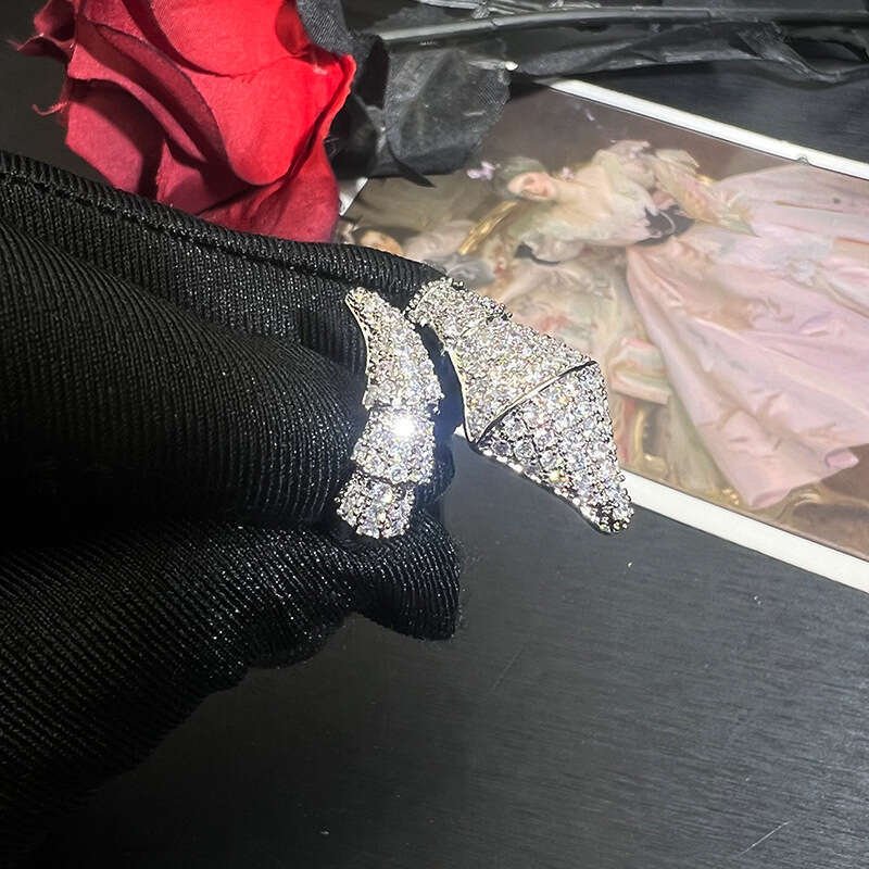 Luxury Jewelry Sets Diamond Shell Fashion Women Bracelet Earrings Necklace Valentine's Day Birthday Good Gift silver gold moissanite chain