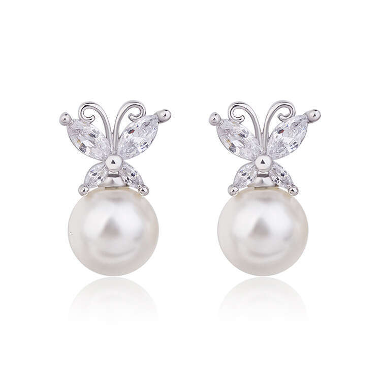 Jewelry Accessories French Niche Design Stud Simple Personality Pearl Earrings Temperament All-Match Sweet Korean Version