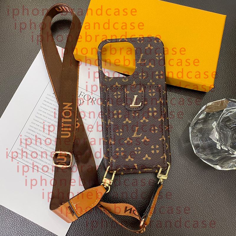 LL iPhone Case Designer Crossbody Card Wallet Phone Cases for iPhone 17 16 15 14 13 12 11 Pro Max 14promax 13promax 14pro 14plus Luxury Lanyard Handbag Mobile Cover