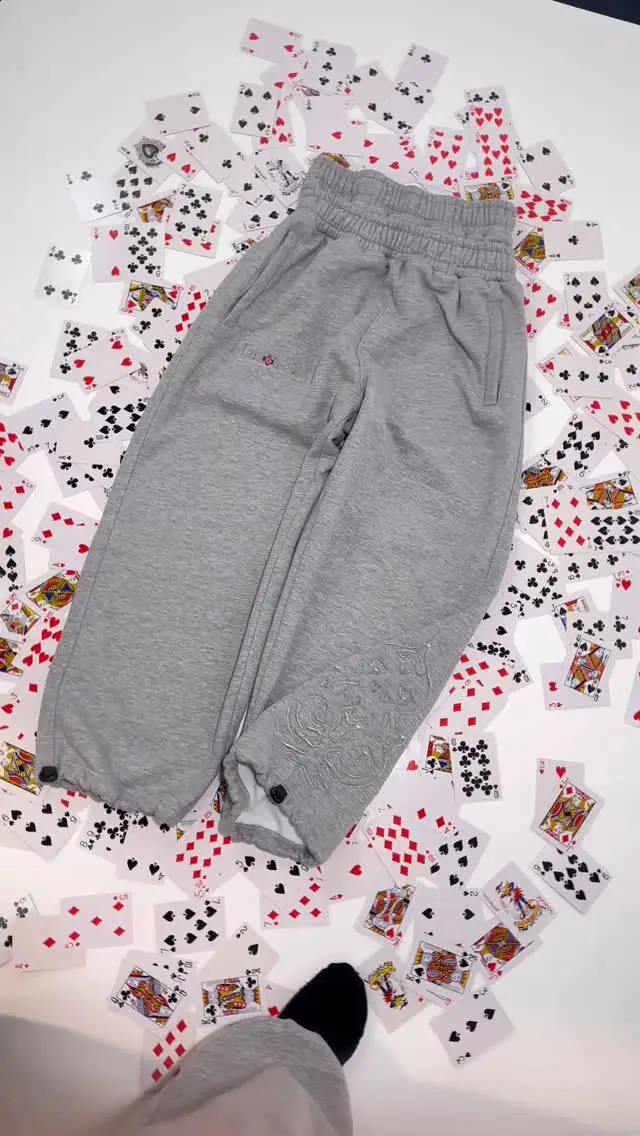 Streetwear Y2k Double Waist Jogging Poker Pants Embroidered Loose Piece Sweatpants Mens and Womens Gothic Hip Hop Casual Pants250822