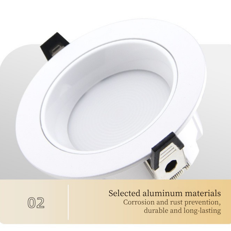 Longqing Full Metal Ultra-Thin Downlight | Recessed Modern Minimalist Ceiling Light for Home Use | Deep Anti-Glare High CRI Eye-Protecting LED Spotlig