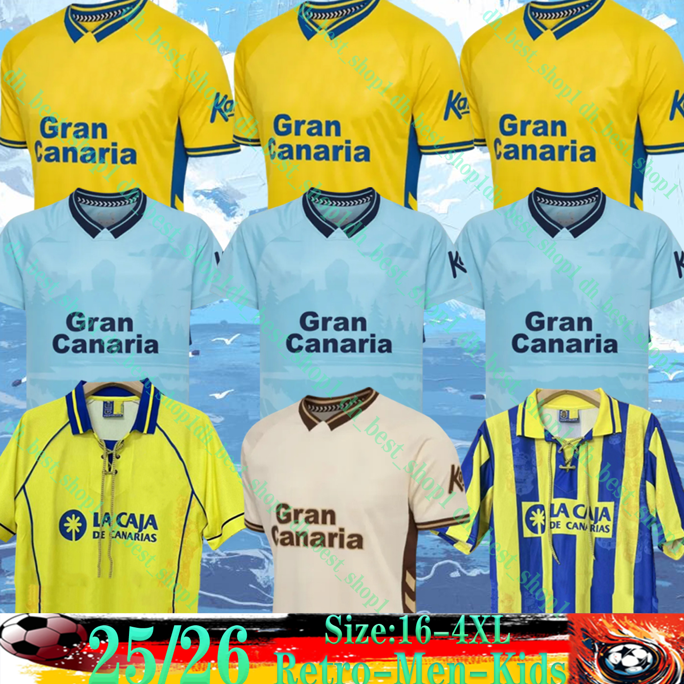 25 26 UD Las Palmas Soccer Jerseys Retro 97 98 2025 BENITO A.MOLEIRO JONATHAN ALEX SUAREZVIERA SANDRO Pejino CARDONA LOIODICE Men Kids kits socks Sets Football Shirts