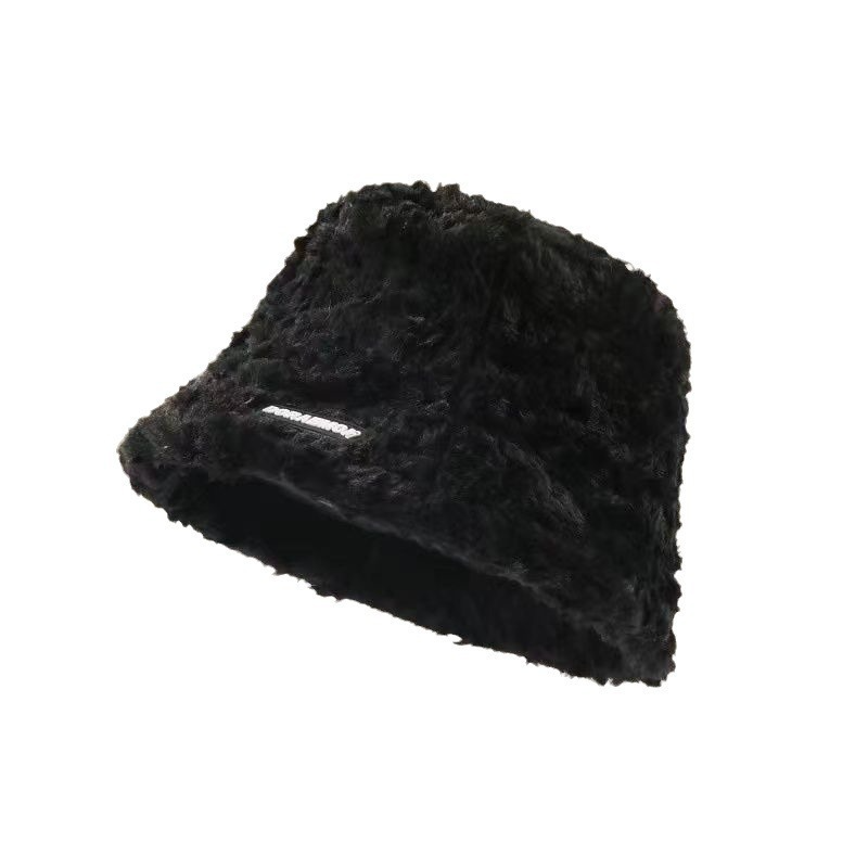 Designer Bucket Hat Fisherman for Women Autumn and Winter Brown Checkered Plush Hat Mens Lamb Wool Ear Protection Bucket Hats