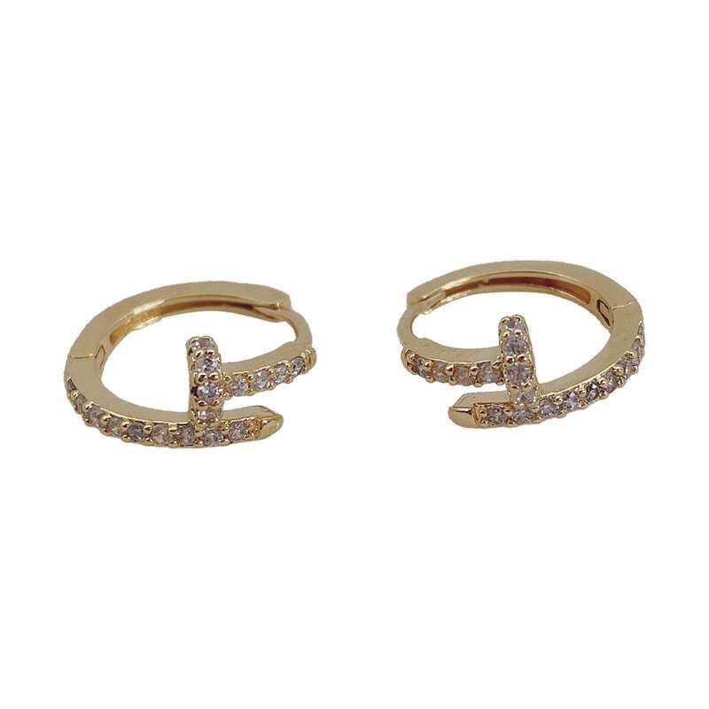 Ladylike versatile earrings Wedding Party Jewelry Earrings Ear Stud Simple Crystal Earring for Womens Letter Full Diamond boucle d oreille luxe