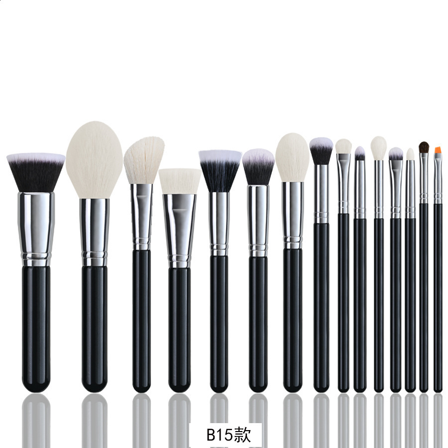 Makeup Brush Classic 20pieces/15 pieces/30 pieces high-quality soft fiber hair/animal hairleather material brush bag 250402