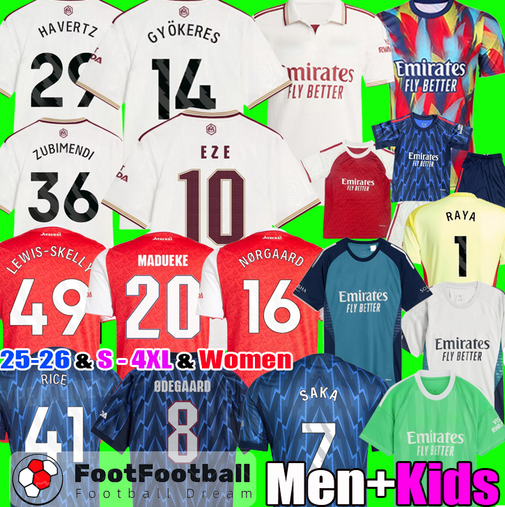 2025 EZE GYOKERES ZUBIMENDI NORGAARD MADUEKE LEWIS SKELLY RICE SAKA football shirt soccer jerseys arsenalfootball kits 24 25 26 SALIBA G.JESUS ODEGAARD Men Kids tops