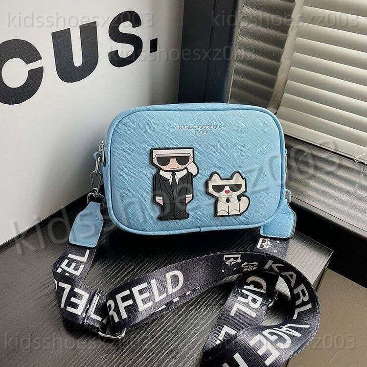 Karl Langerfelds Designer Bag 10A Largerfields Bag Kids Luxury Bag New Fashion Cartoon Character Camera Bag Printed Single Shoulder Crossbody Mcmbackpack