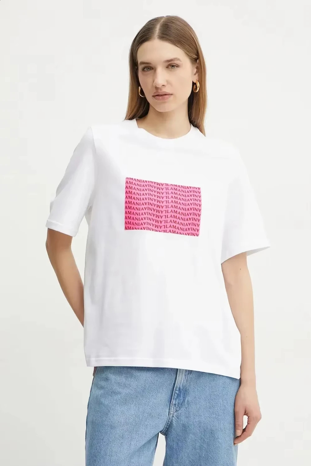 2025 Summer La Mania Tshirt Fashion Print Cotton Tshirt Shortsleeved men women universal roundneck loose 250822