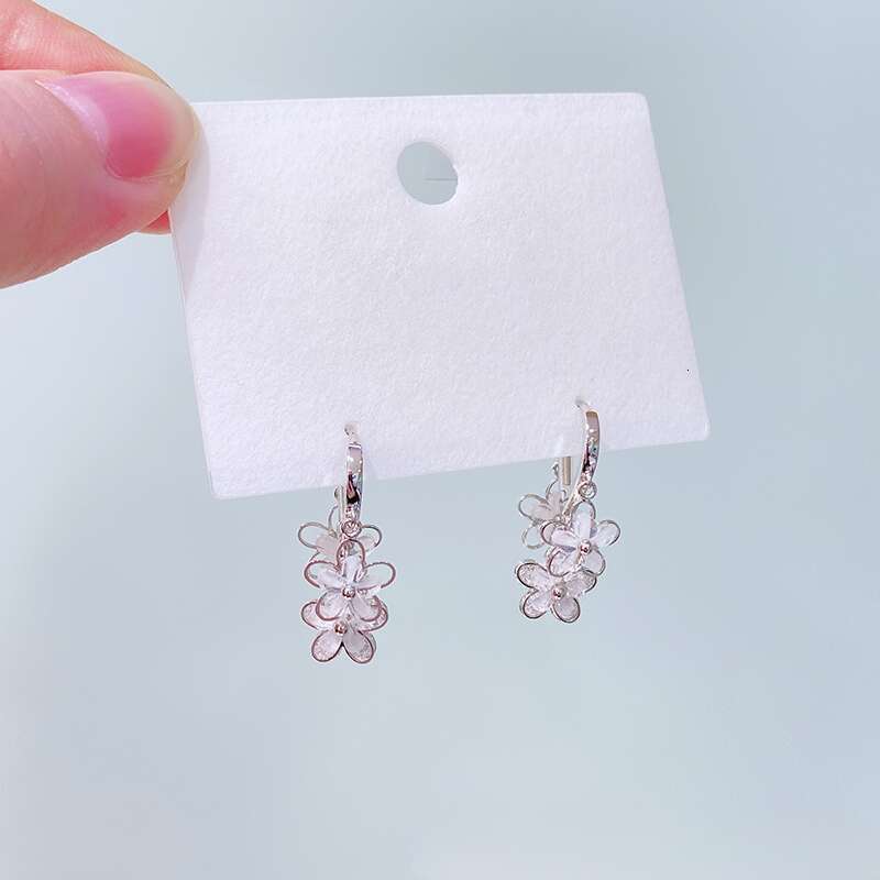 Ring Earrings Fashion Jewelry Inlaid With Spure Sier Reverse Color Pyroxene Full Dia moissanite earring