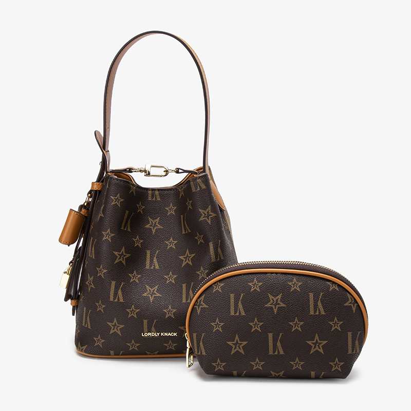 LORDLY KNACK designer light luxury genuine leather casual bucket bag high-quality vintage classic handbag for woman