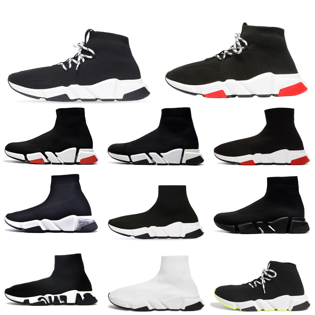 Designer Runner Sock Casual Shoes Trainers Men Women High Low 2.0 4.0 Graffiti White Mesh Black Speed Socks Shoes Beige Clear Sole Lace-up Neon Flat Platform Sneakers F58