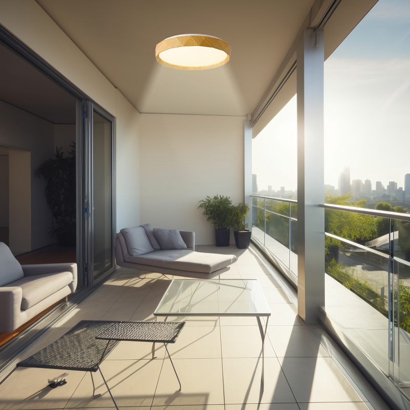 15 inches Sleek Modern Flush Mount LED Ceiling Light with Dimming Control