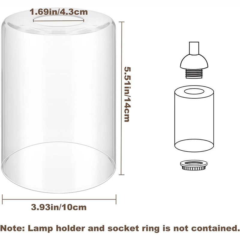 Clear Bubble Hanging Lamp Cover Miniature Glass Lampshade for Pendant Lighting