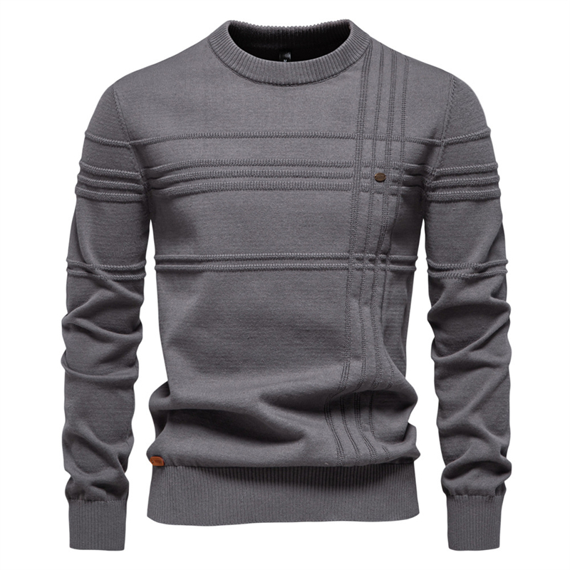 Mens Sweaters designer New autumn winter mens round neck pullover sweater highquality foreign trade mens solid color sweater