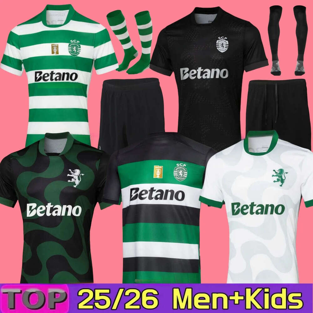 2025 2026 Lisbons Sporting CP Home soccer jerseys Pink October Lisboa CR7 HJULMAND GYOKERES COATES J.Palhinha PEDRO G. MORITA SARABIA