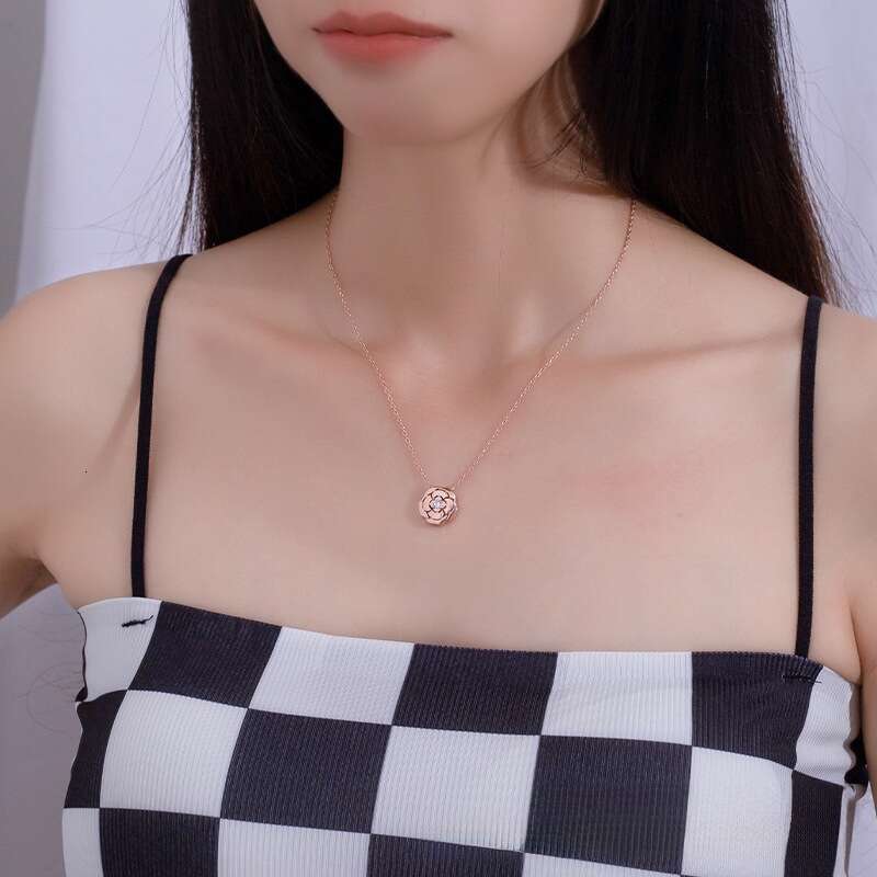 hot fasion jewelry necklace titanium steel sets jewelry sets for women rose gold color double rings earings luxury jewelry