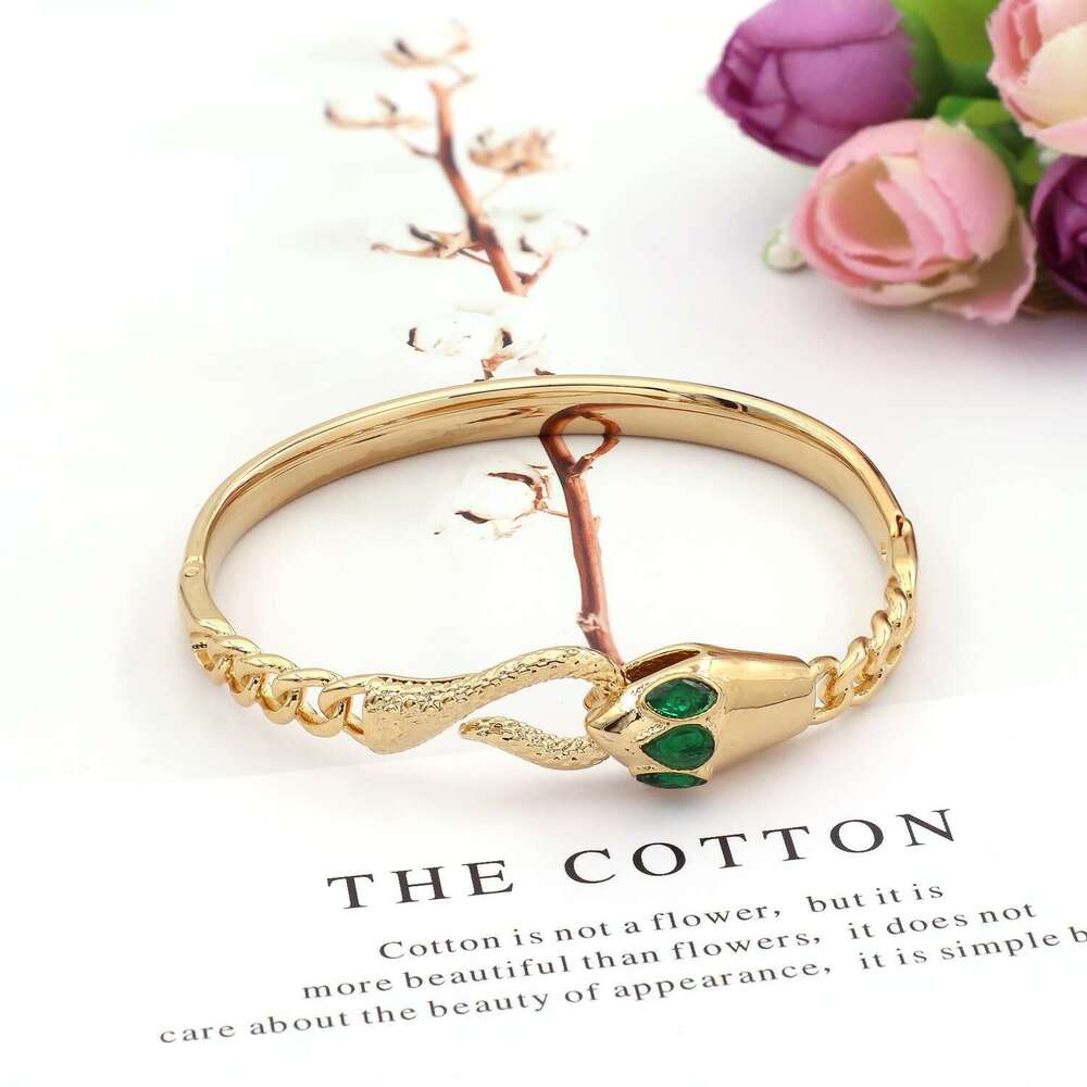 Bracelet Luxury Bangle Jewelry Jewellery 18k Gold Plated Gift for Women Snake-shaped bracelet with titanium steel personalized design
