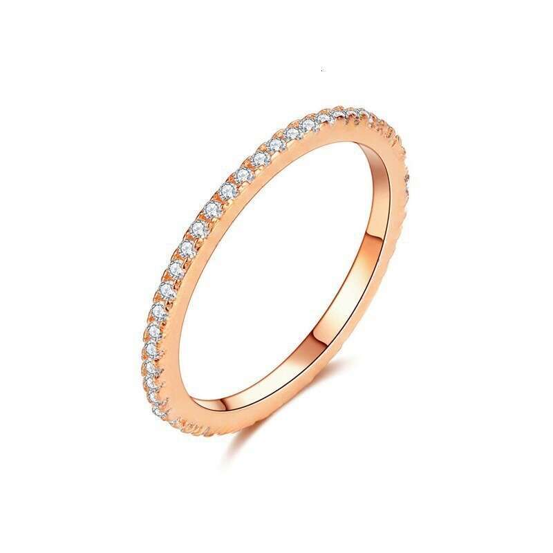 Designer Fashion Simple Full Diamond S Shape 14K Real Gold Personalized Couple Rings High Quality Textured Matching Jewelry Gift for Partners