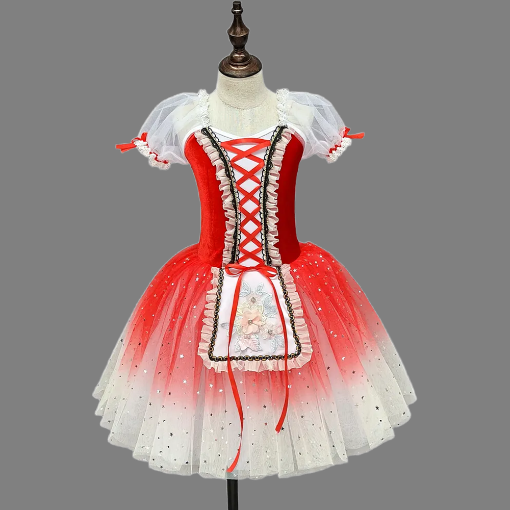 Children's ballet dress girls' dance dress Giselle ballet dress gymnastics costume school dance program practice costume stage collective pe