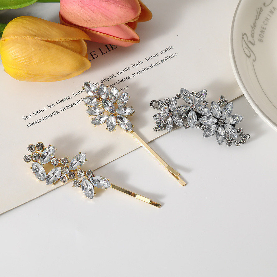 Korean Style High-End Rhinestone Back of Head Hairpin Bun Large Horizontal Clip Hair Accessory SY-8133