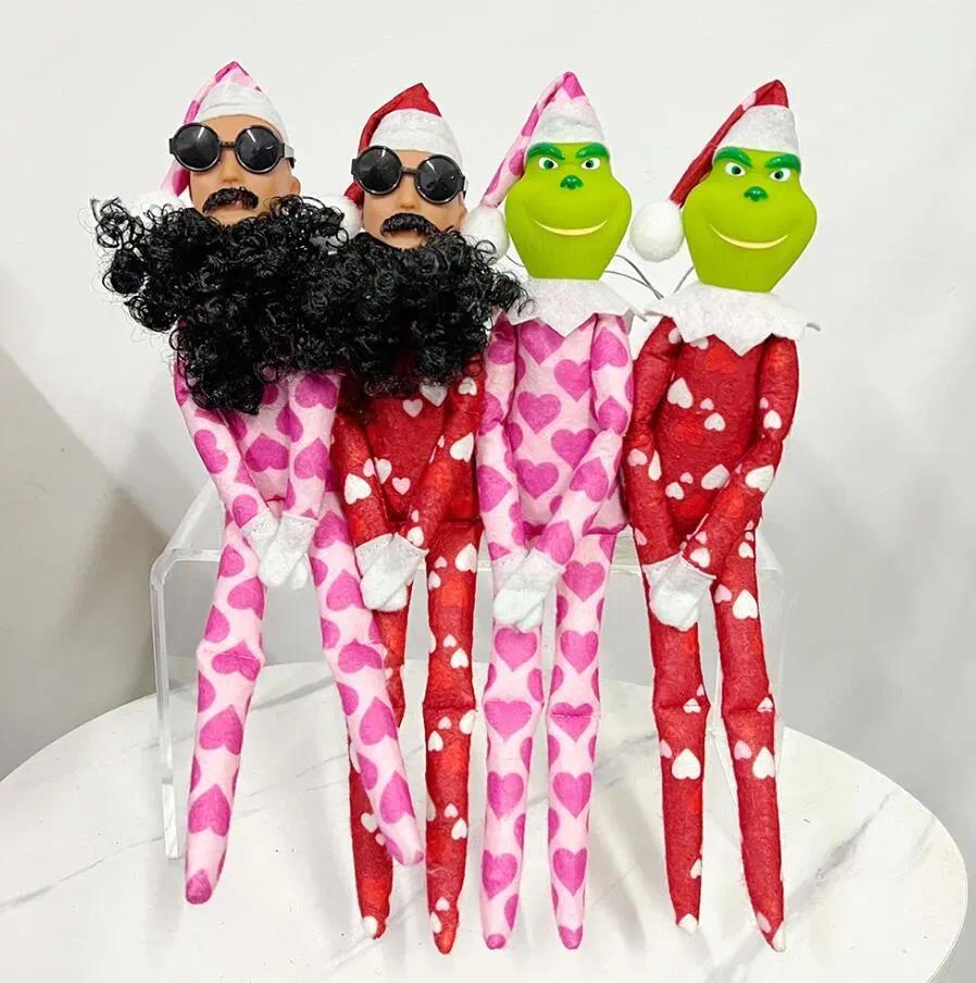 Doll Christmas 30Cm New Grinch Green Hair Monster Plush Toy Home Decorations Elf Ornament Pendant Childrens Birthday Gift