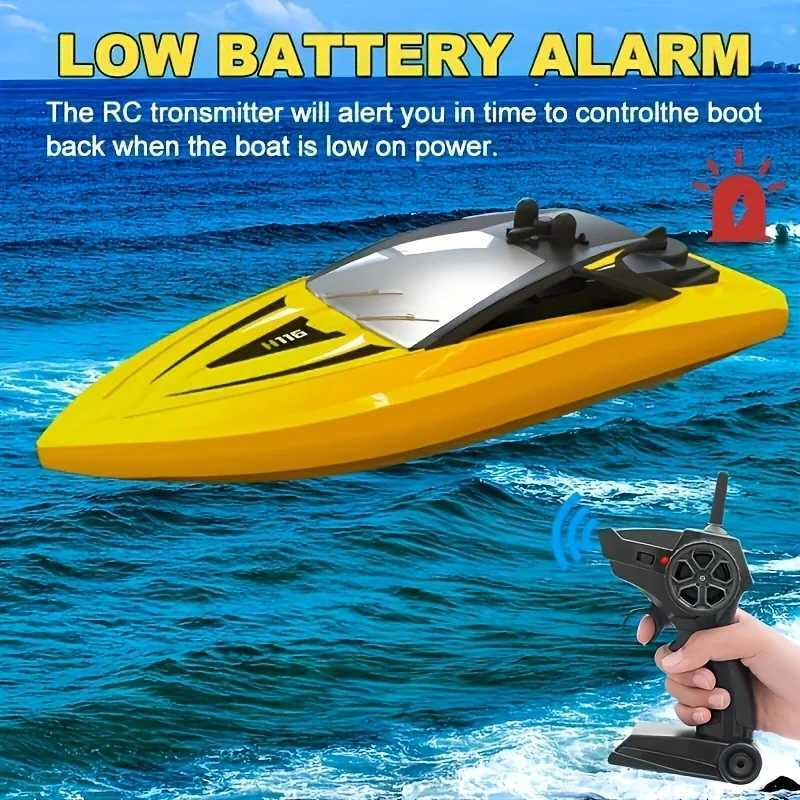 H116 2.4GHz RC Boat aquatic Toys Waterproof High Speed Electric Remote Control Racing Boat Speedboat For Boys Kids Birthday Gift L250822