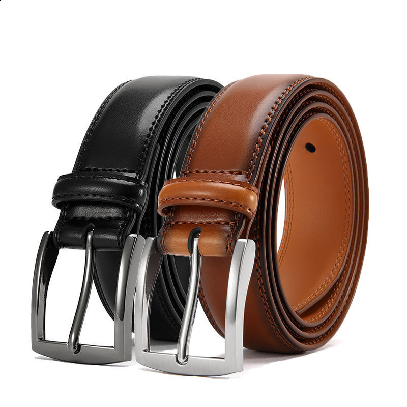 Men Buckle Belt Genuine Cow Leather Belt for Men Real Leather Belts 241205