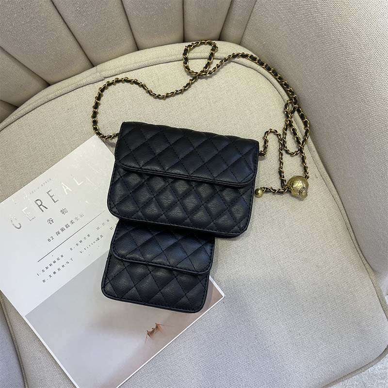 Designer Bags Luxury Handbags Gold Beaded Spherical Waist Design Mini Lipstick Chain 2025 New Tiny Style Quilted Shoulder Crossbody Women's Purse