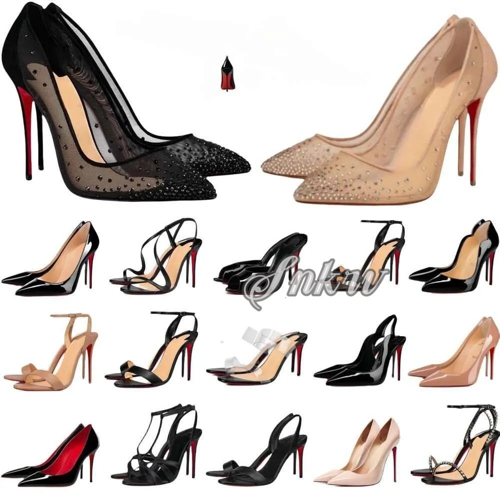 Designers High Heel Womens Wedge Luxurys Pump Platform Peep-toes Sexy Pointed Toe Red Sole Sandals Party Date Formal occasion Dinner Ladys Classics Heels EU35-42