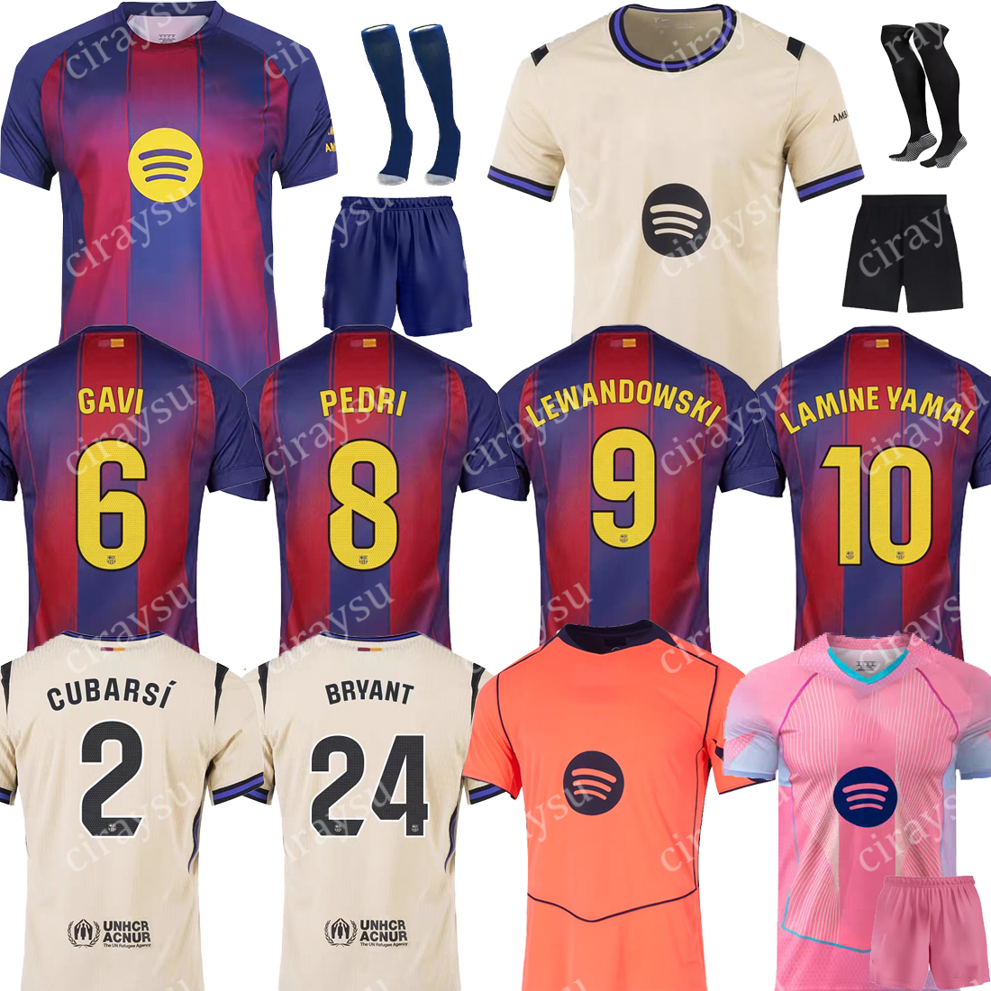 25 26 LEWANDOWSKI soccer jersey Cubarsi LAMINE YAMAL GAVI R. ARAUJO camiseta de futbol PEDRI FERRAN 2025 RAPHINHA football shirt men kids 16-2XL