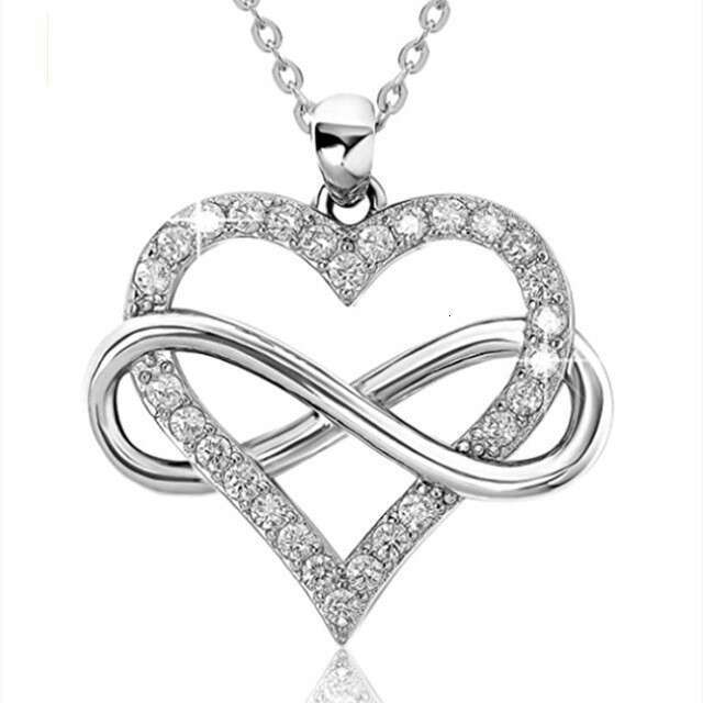 moissanite chain Pendant Necklaces New Love Heart-Shaped For Gold Sier S Earringswedding Engagement Gifts Series Jewelry